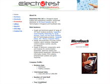 Tablet Screenshot of electrotest.com.sg
